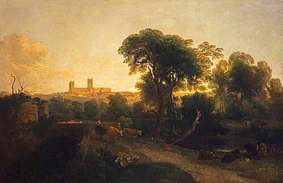 Peter De Wint, A Distant View of Lincoln Cathedral. Turner was a Lincolnshire clergyman.