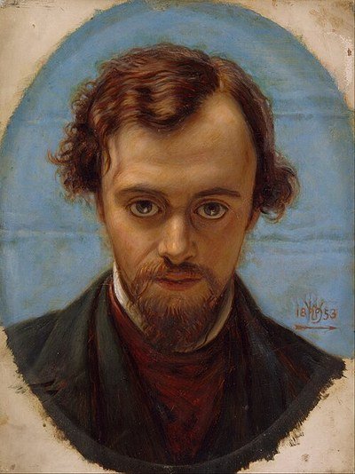 A portrait of Dante Gabriel Rossetti