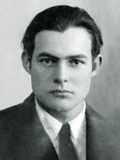 A portrait of Ernest Hemingway