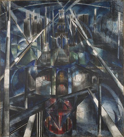 Joseph Stella, Brooklyn Bridge, 1919–20 — the bridge of Crane’s poem, not a likeness of him.