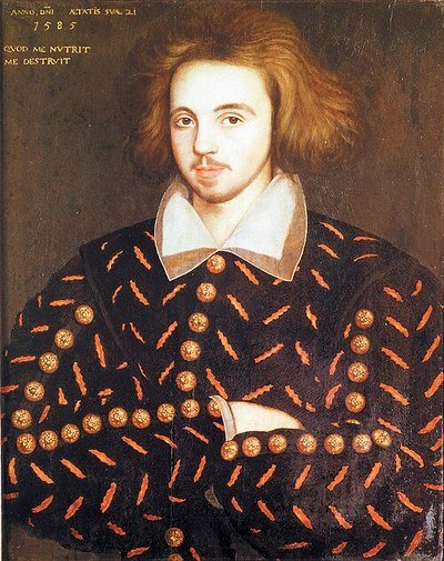 A portrait of Christopher Marlowe
