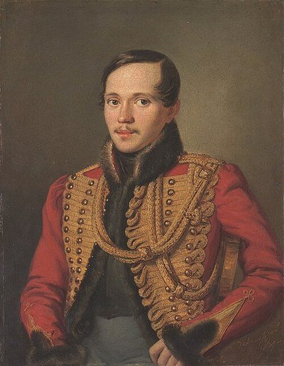 A portrait of Mikhail Lermontov