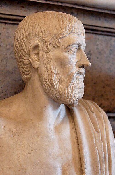 Roman copy of a portrait type conventionally named Pindar, Capitoline Museums. Not a known likeness.