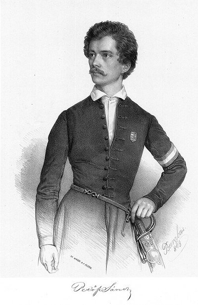 A portrait of Sándor Petőfi