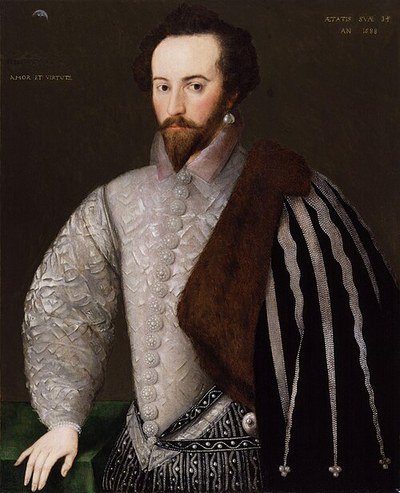 A portrait of Sir Walter Raleigh